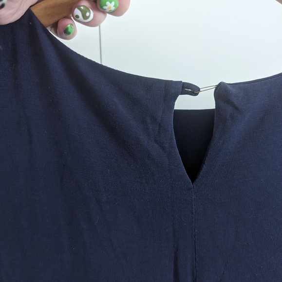 Navy Blue A-Line Dress - Picture 6 of 11